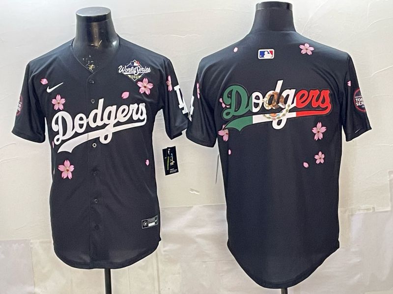 Men Nike 2026 Los Angeles Dodgers Blank Black Sakura Edition Game MLB Jersey 008->los angeles dodgers->MLB Jersey